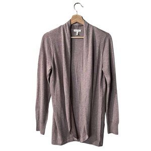 Ella Moss Karla Open Cardigan Size XS Dusty Mauve Pink Cozy Knit CJEMS0591-CLP